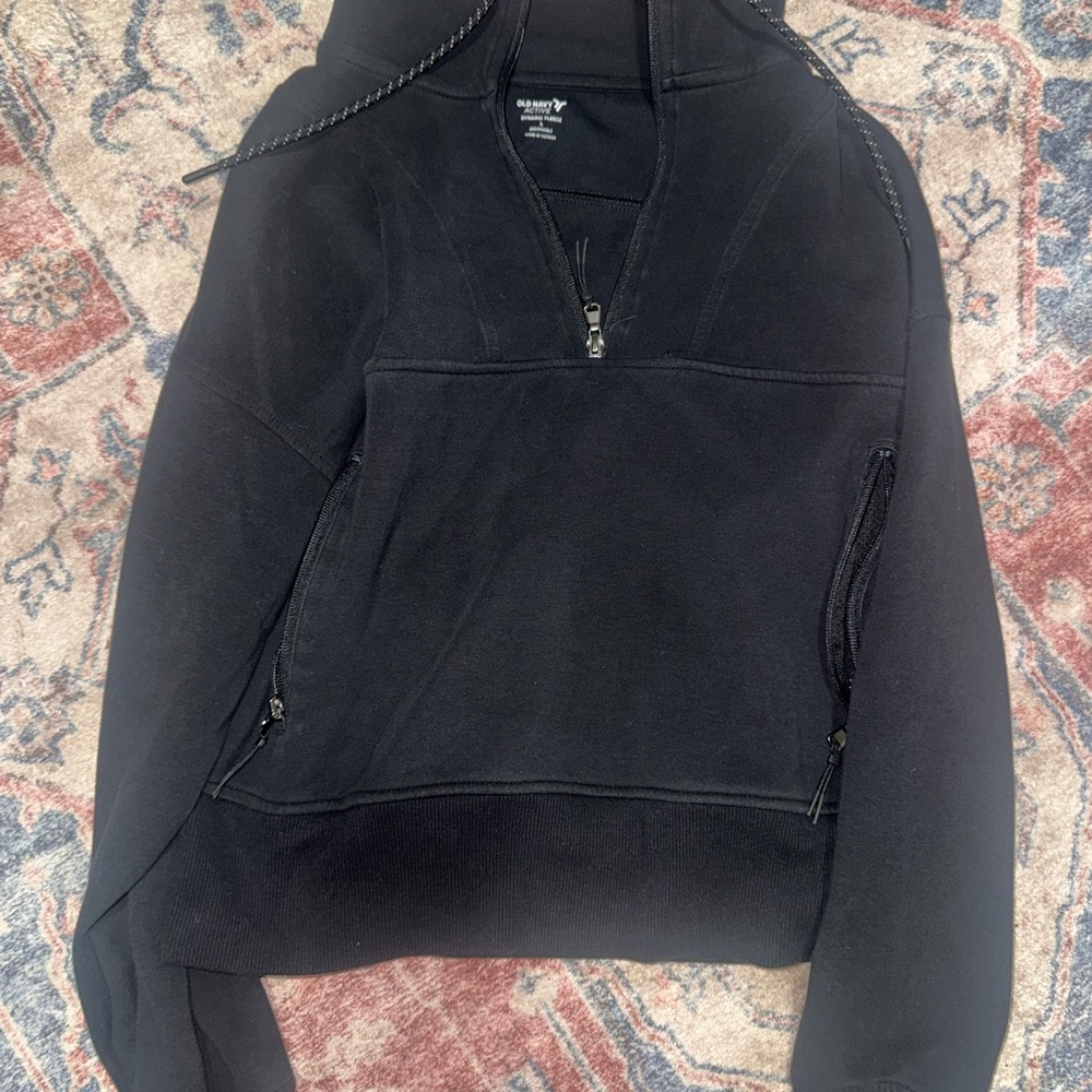 Black Half-Zip Pullover